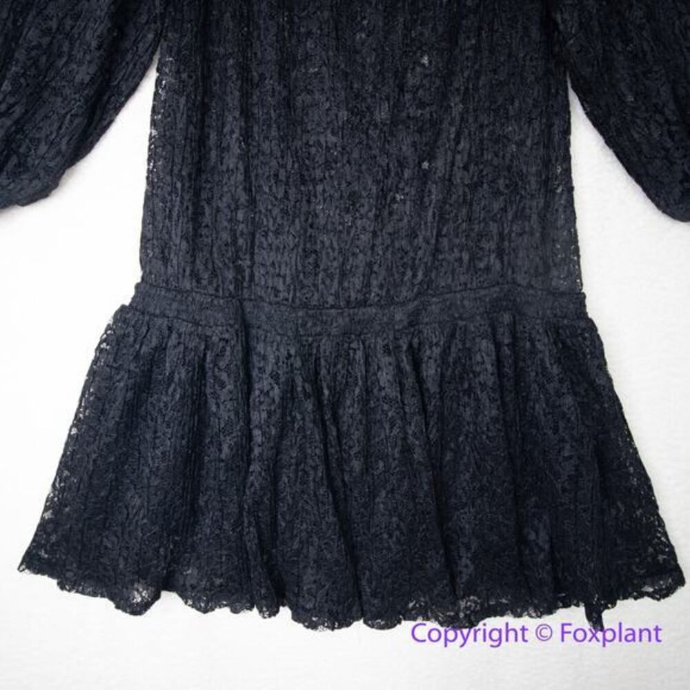 New! Free People One Party Carina Meadow Black Lace Mini Dress With Bandeau,  XL - Picture 14 of 16